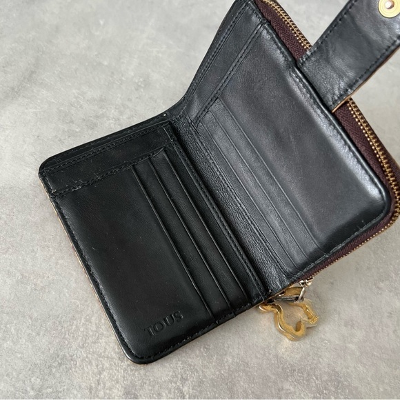 TOUS Croc Embossed Leather Wallet - Picture 6 of 14